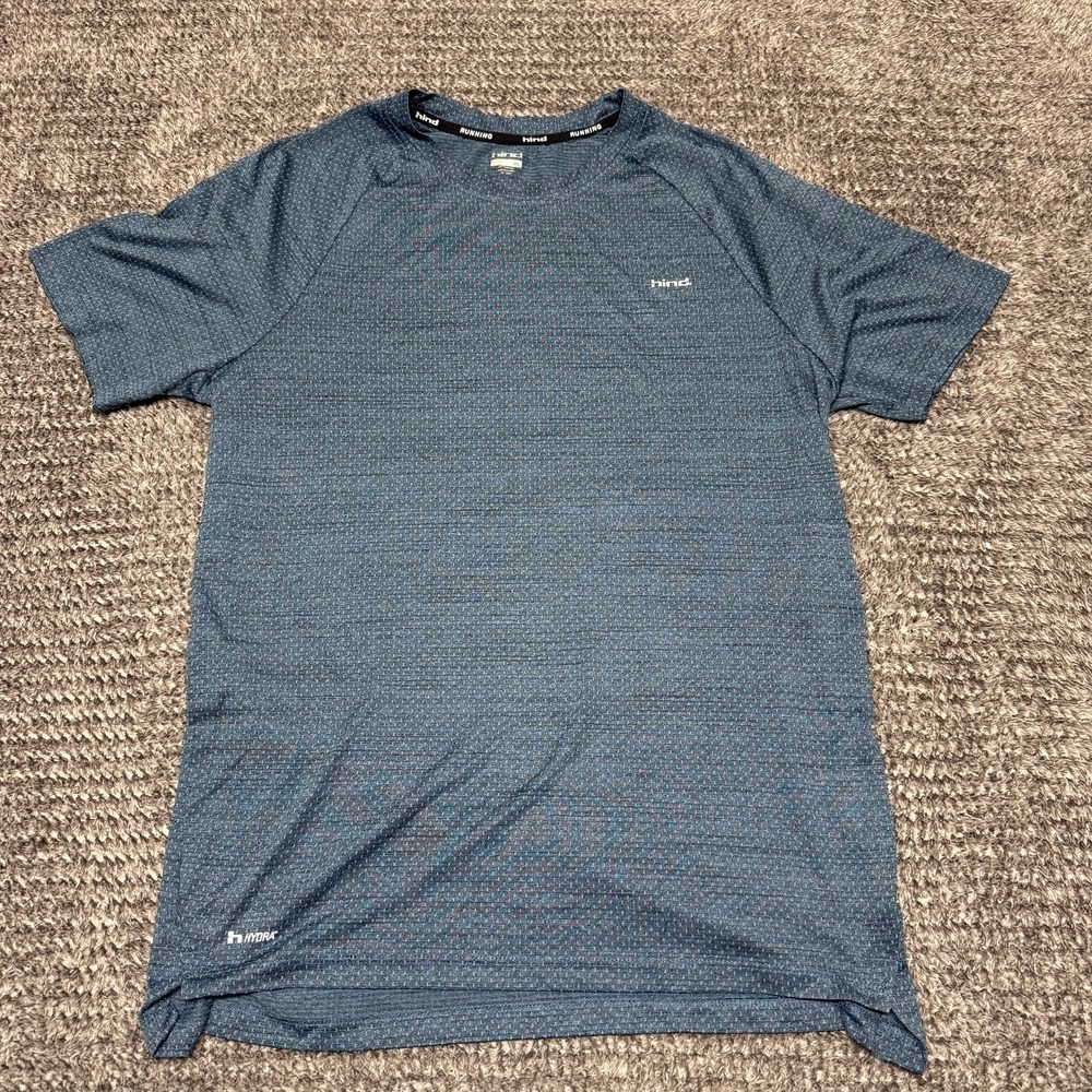 Hind Running Athletic T Shirt XL Blue Hydra Short Sleeve‎ Crew Neck